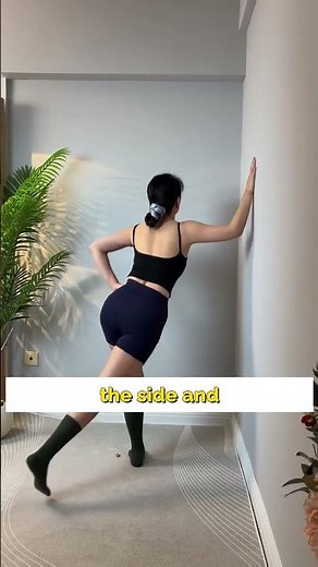 Million-View Glute Workout 🍑 Do This Wall Exercise for a Rounder Butt at Home! #gluteworkout