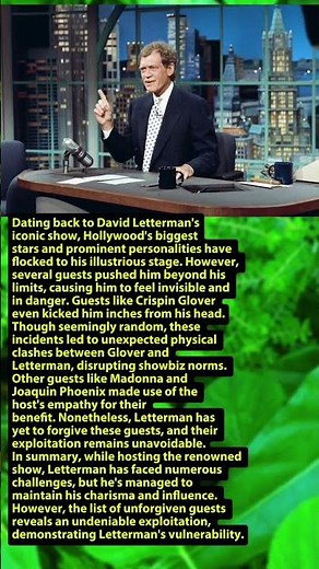 The Guests David Letterman Never Forgave—Behind the Most Chaotic Interviews in TV History