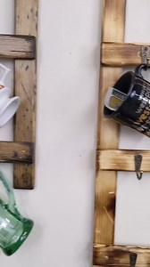 Coffee Mug Ladder Rack, Decorative Cup Display, Distressed Farmhouse Wall Mounted Mug Hanger, Teacup, Kitchen Pot Holder, Oven Mitt Hanger - Etsy