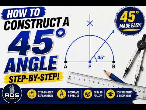 Construct a 45° Angle in Easy Steps | Technical Drawing Tutorial