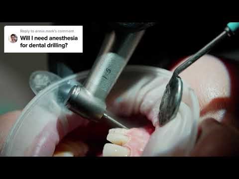 How does anesthesia work during a dental drill procedure?