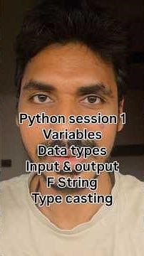 Python Session 1 Data types variables type casting