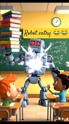 Cartoon School Robot Teacher 🤖📚😂 | Funny Classroom Short