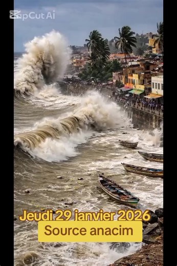 🌊 ALERTE HOULE DANGEREUSE 🌊 Jeudi 29 janvier 2026, une forte houle marine est attendue sur l’ensemble des côtes du Sénégal. Mer très agitée, vagues puissantes et conditions dangereuses pour la navigation et la pêche artisanale. ⚠️ Les populations côtières et les pêcheurs sont appelés à la plus grande vigilance. Protégeons des vies en respectant les consignes de sécurité. #HouleDangereuse #AlerteMétéo #CôtesDuSénégal #SécuritéEnMer #SénégalAgroConseilTV