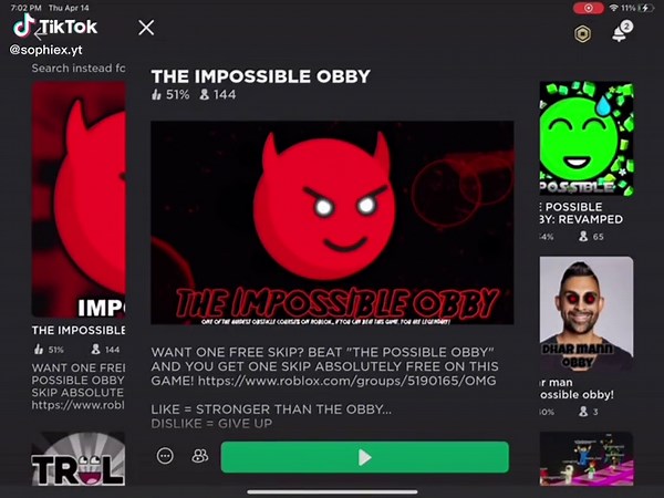 Conquering the Impossible Obby in Roblox