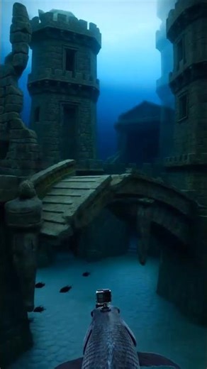 Fish GoPro Discovers a Hidden Underwater Castle | Shorts