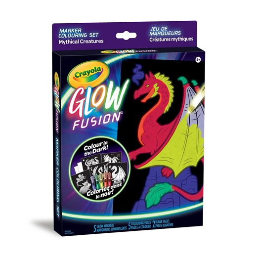 Crayola Glow Fusion Marker Colouring Set - Mythical Creatures, Glow Colouring Set - Walmart.ca