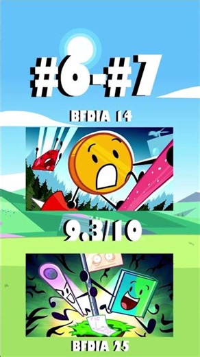 What are the TOP 10 highest rated BFDI episodes on IMDb? #bfdi #bfdia #bfb #tpot #imdb