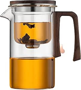 balbali Enchanti Tea Pot with Strainer - Magic Teapot with Infuser - Water Separation Glass Magnetic Teapot - Herbal Tea Harmony Pot Witchcraft Filtration 720 mL