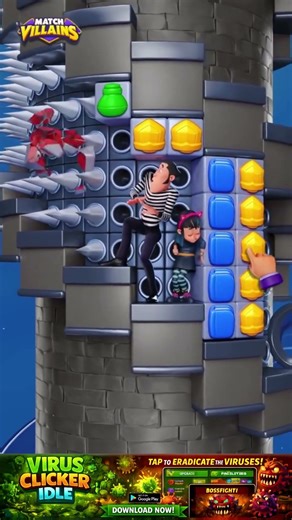 Match Villains Gameplay Ad 😈 Can You Beat This Level? #matchvillains #gaming