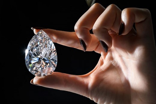 The Rock,’ the largest white diamond ever auctioned, sells for $21.9M