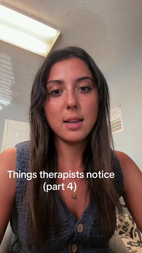 Things therapists notice — small cues that tell the story