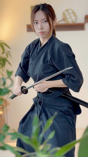 TATE is a traditional Japanese sword performance art.It’s not just fighting — it’s storytelling through movement,where every stance, breath, and gaze matters. # # #culture #art #traditional #japan | 野内花峰 Kaho Nouchi