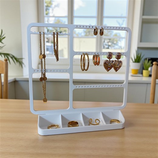 Modern 3D Printed Jewelry Organizer Stand, Minimalist Display Rack - Etsy