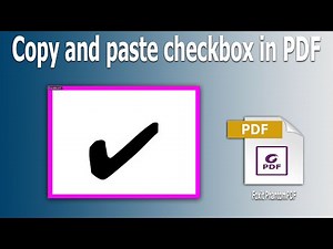 How to copy and paste a checkbox in a PDF using Foxit PhantomPDF