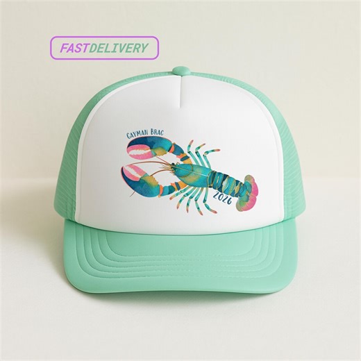 Custom City Trucker Hat, Personalized Beach Trip Hat, Group Vacation Cap, Snorkel Party Hat, Custom Destination Lobster Hat 2026 - Etsy