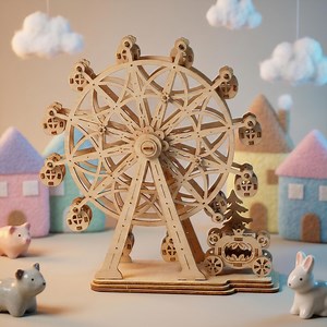 DIY Wooden Ferris Wheel Puzzle Rotating Gear Mechanism 104 Pieces - Etsy UK