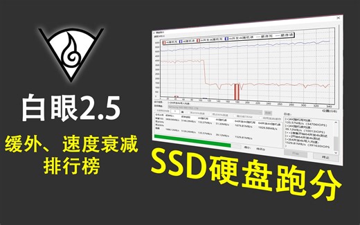 白眼V2.5：硬盘跑分，天梯榜，SSD缓外速度测试，全盘跑圈测试