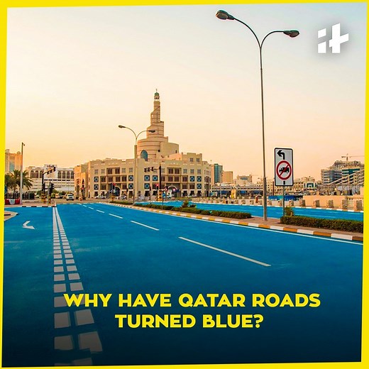 Here's why #Qatar roads have turned blue! | Indiatimes