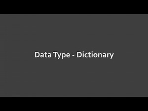 【廣東話】【Python基礎語法】3. Data Type - Dictionary