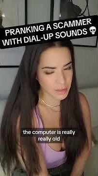 Pranking a scammer using dial up and old-school Internet sounds 🤣