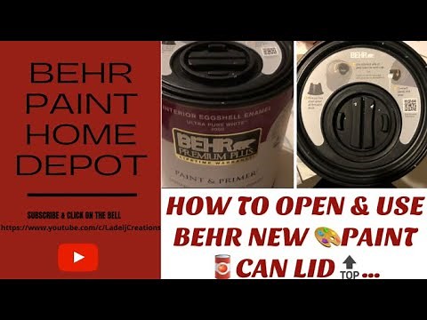 HOW TO OPEN & USE BEHR’S NEW🎨PAINT POUR SPOUT LID/🔝/ CAN🤣🤣🤣…