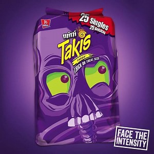 Takis Halloween Mini packs have risen! Pick up your bag of 25 packs today. Your trick-or-treaters will thank you! | Takis
