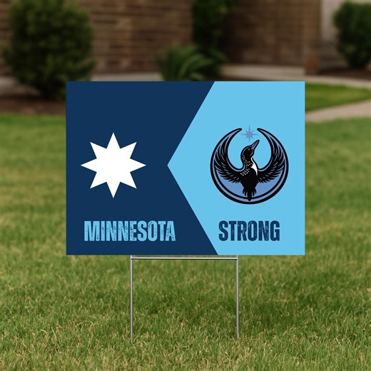 Minnesota Strong Double Sided Yard Sign, Resistance Protest Sign, ICE Out of Minnesota Rally Sign - Etsy