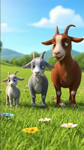 The Three Billy Goats Gruff | Fairy Tales #shorts #YouTube shorts