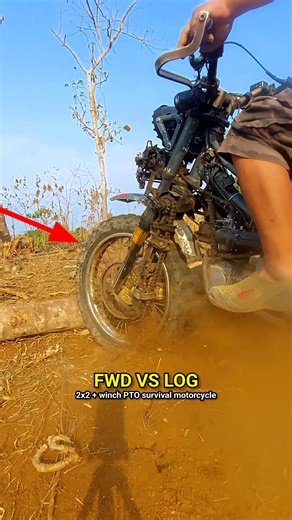FWD Motorcycle System vs Log 🔥| Front-Wheel Drive Traction Test