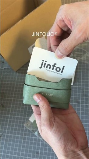 [진폴] 벨트타입 카드지갑(컬러 옵션: 페일그린, 사이즈 옵션: 기본, 각인추가: 벨트 위) + 지니베어 키링