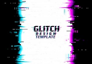Premium Vector | Glitch on screen video signal error design effect