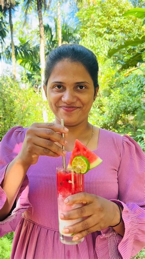 Red melon 🍉 with yogurt drink ￼#youtubeshorts #drink #youtube #recipe