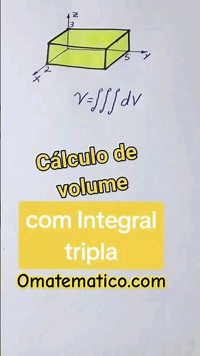 Cálculo de VOLUME com INTEGRAL TRIPLA