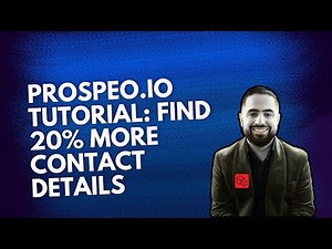 Prospeo.io Tutorial: Find 20% more contact details