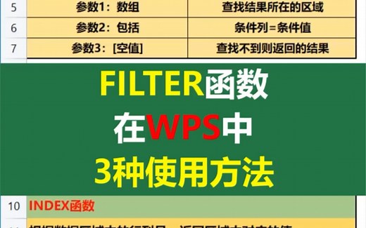 在WPS中，你是怎么使用FILTER函数的？
