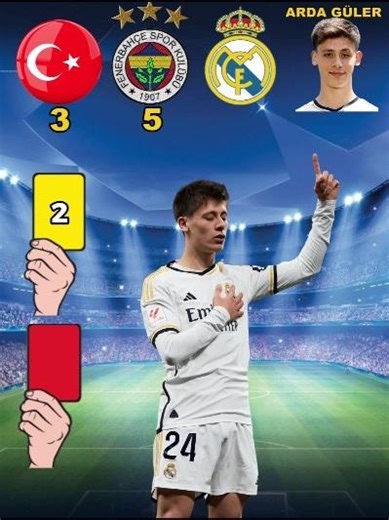 How many cards does Arda Güler have?? 🟨🟥#ardagüler #realmadrid #cards