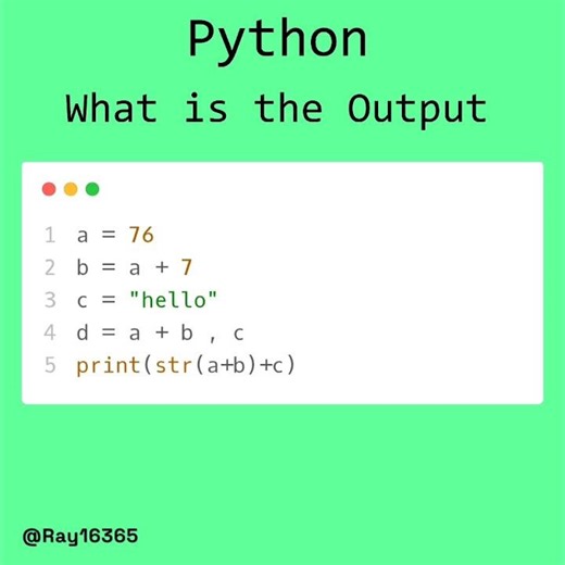 Python 1 : What is the Output #coding #codinglife