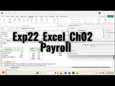 Exp22_Excel_Ch02_ML1 - Weekly Payroll | Exp22 Excel Ch02 ML1 Payroll | Exp22 | ‪@PearsonSolution‬