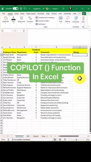How to use the COPILOT () Function in Excel 📊
