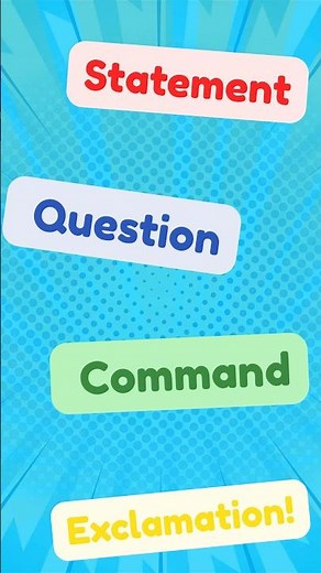 Learn the 4 sentence types with a fun kids song!Statements, questions, commands & exclamations.