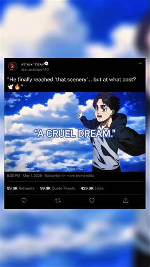 Eren's Cruel Freedom: The Reality of the Rumbling🕊️🩸| AOT Final Season Edit #freedom#rumbling#shorts