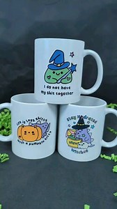Which mug are you choosing for your magic potion - I mean coffee - bestie boos? 🧙🐸🎃 @sugarandsloth #halloween2023 #halloweencute #spookymug #spoopyseason | Sugar & Sloth