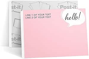 Dash of Pink - Post-it Notes - 6 Pads of 50 Sheets - Printed in The USA