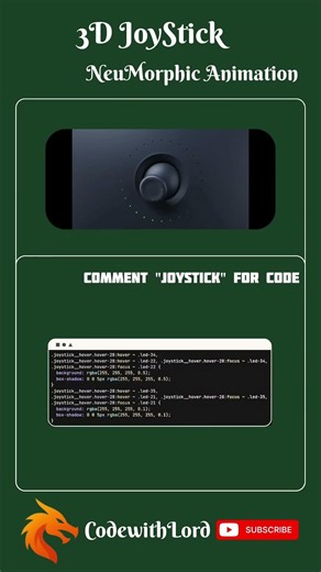 Interactive CSS Joystick Animation | Creative UI Design with SCSS & Hover Effects