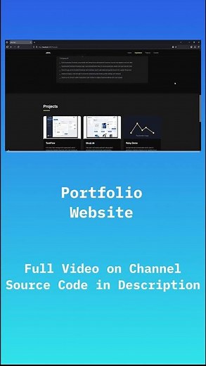Minimal Developer Portfolio Website (Next.js + Tailwind CSS) #portfolio #coding #website #next #css