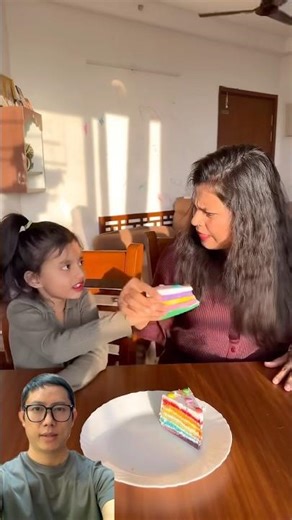 Mom snatches the big cake from her daughter #trendingshorts #trendingvideo #shorts #shortsviral #...