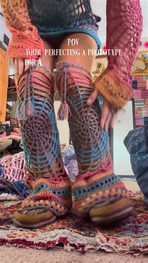 🌟Starlily Creations Crochet | Crochet Patterns & tutorials 💫 on Instagram: "Exciting news! I’m almost finished recording the process how I went about making these crochet Spiderweb flares/legwarmers and it will be dropping soon to my patreon 🥳 Meanwhile you can find the tutorial for the matching Spiderweb sweater on my patreon (available to freestyle workshop/VIP/all access pass subscribers) The accessories including the matching legwarmers, gloves and hood will be available to all tiers, so 
