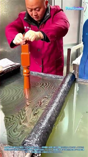 水紋模様の塗装手すり子製作：木目模造の技法