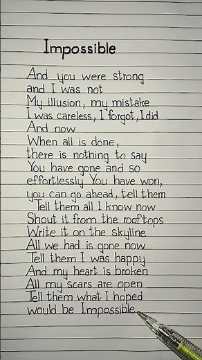 james arthur impossible lyrics #impossible #song